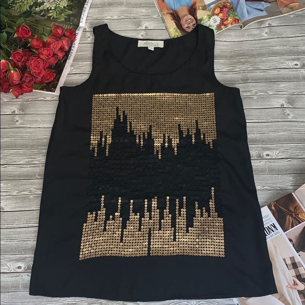 Olive & Oak Spangle Sleeveless Top (NWOT)